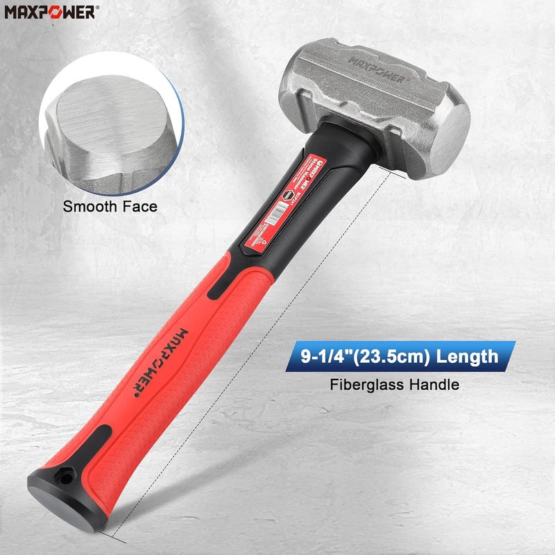 Max Power 2LB Sledge Hammer, 9-1/4" Fiberglass Handle - Image 3